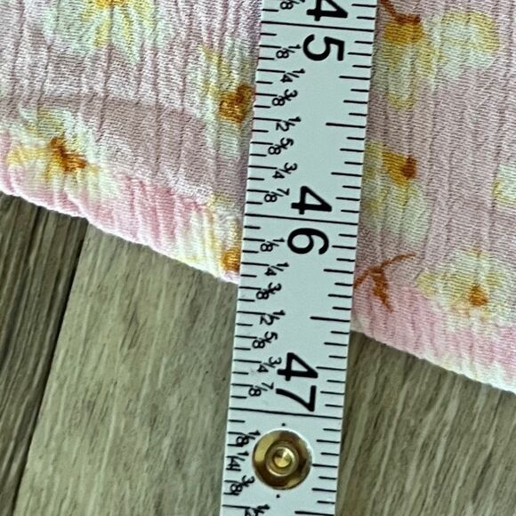 Billabong Dress Womens Medium Pink Swept Away Midi Peasant Casual Boho Floral - Picture 10 of 12